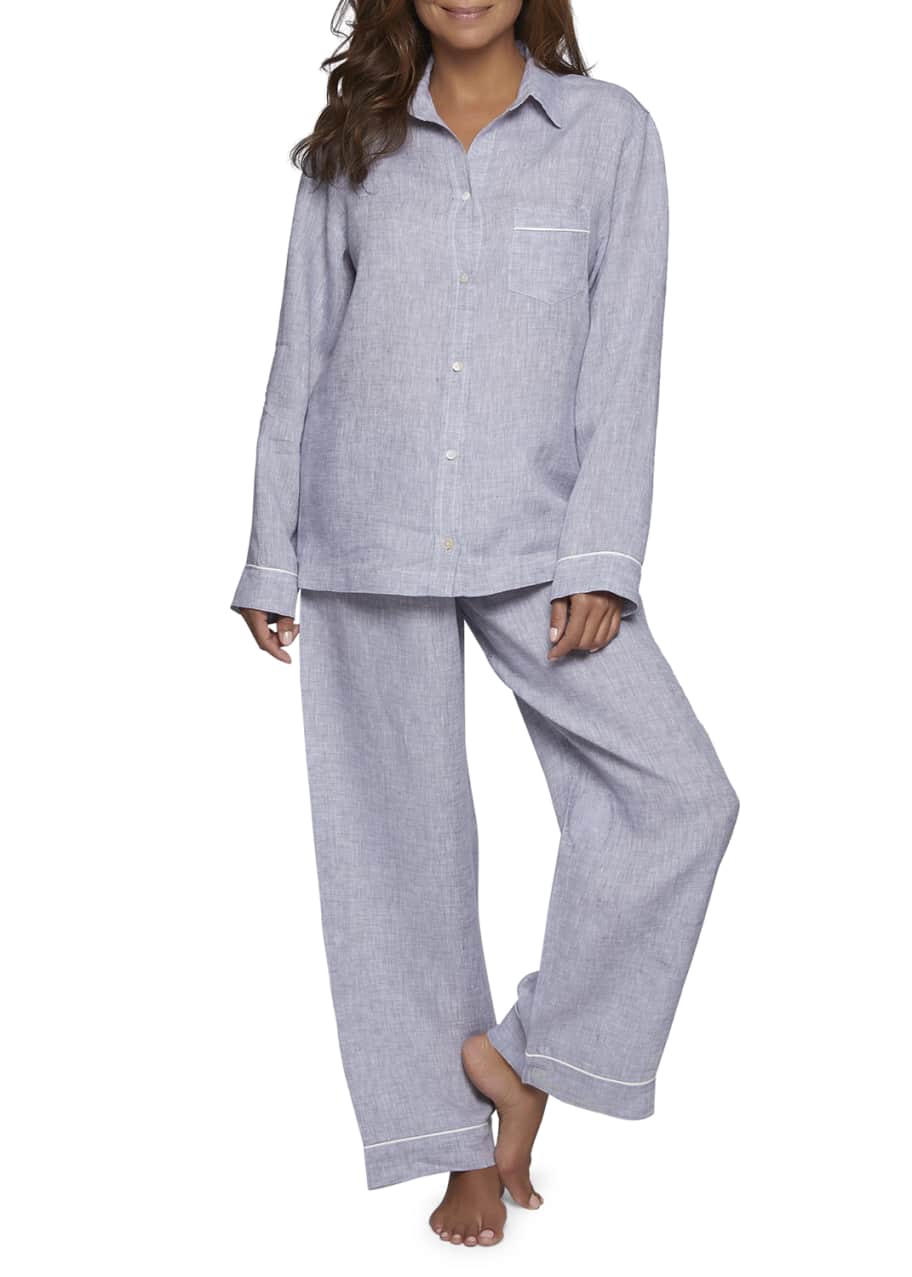 Image 1 of 1: Classic Linen Pajama Set