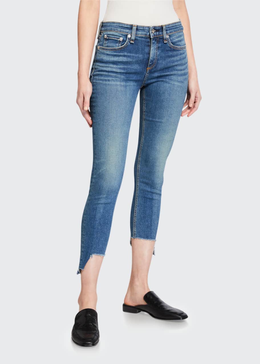 Image 1 of 1: Cate Mid-Rise Skinny Jeans with Step-Hem