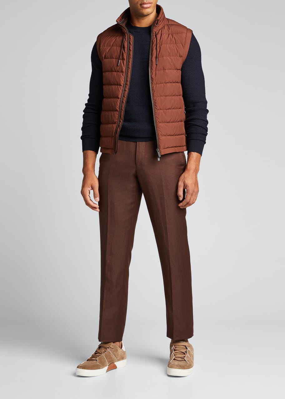 Ermenegildo Zegna Men s Microfiber Zip Front Vest Bergdorf Goodman