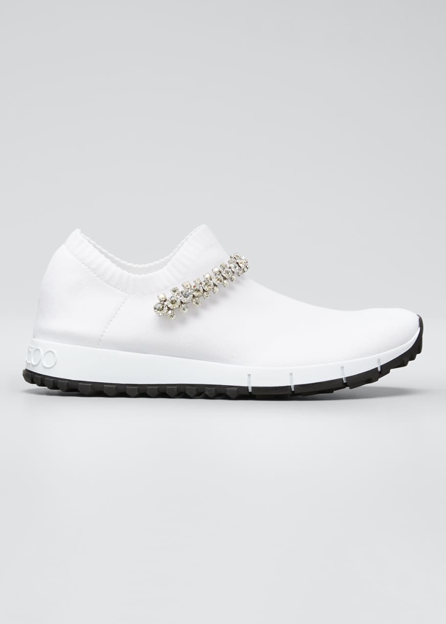 Image 1 of 1: Verona Knit Chunky Sneakers w/ Crystal Strap