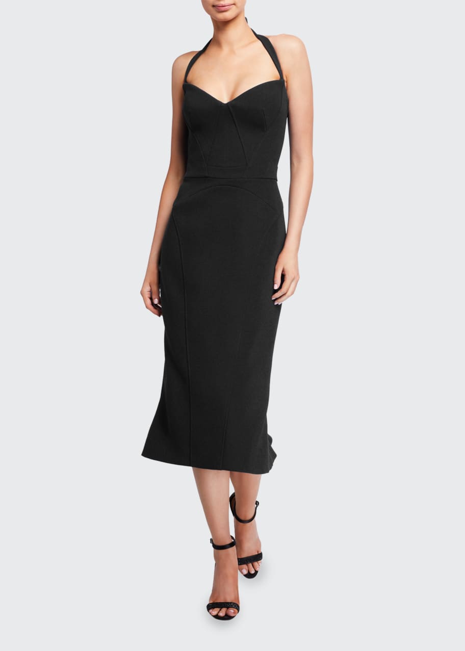 maxi black halter dress Nyx Plunging Halter Maxi Dress main image 1