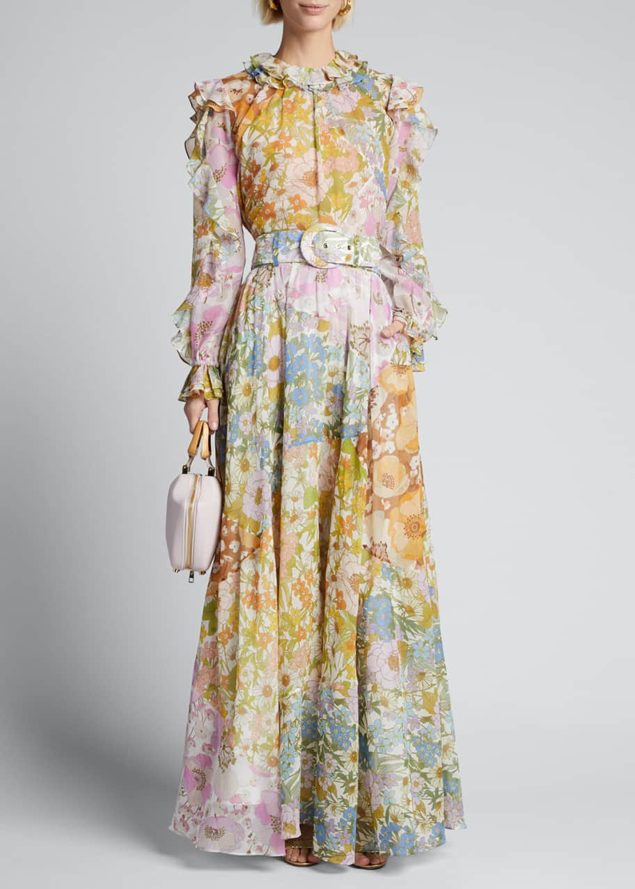 Zimmermann Super Eight Belted Floral Maxi Skirt Bergdorf Goodman 