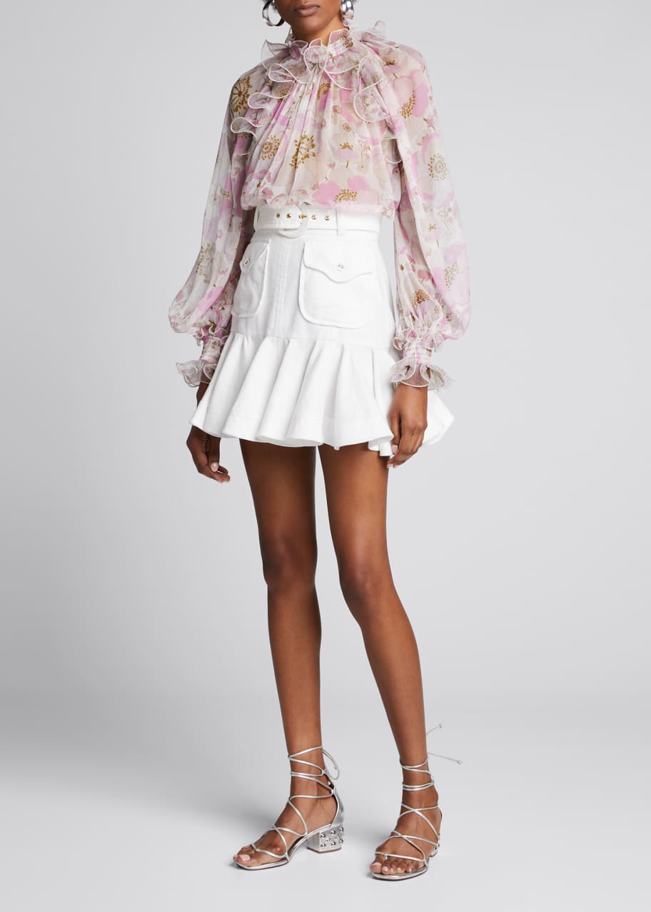 Zimmermann linen hot sale skirt
