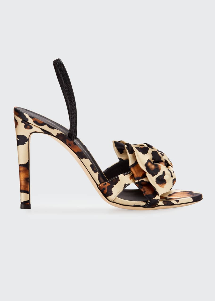 Giuseppe zanotti leopard bow slide 2025 sandals
