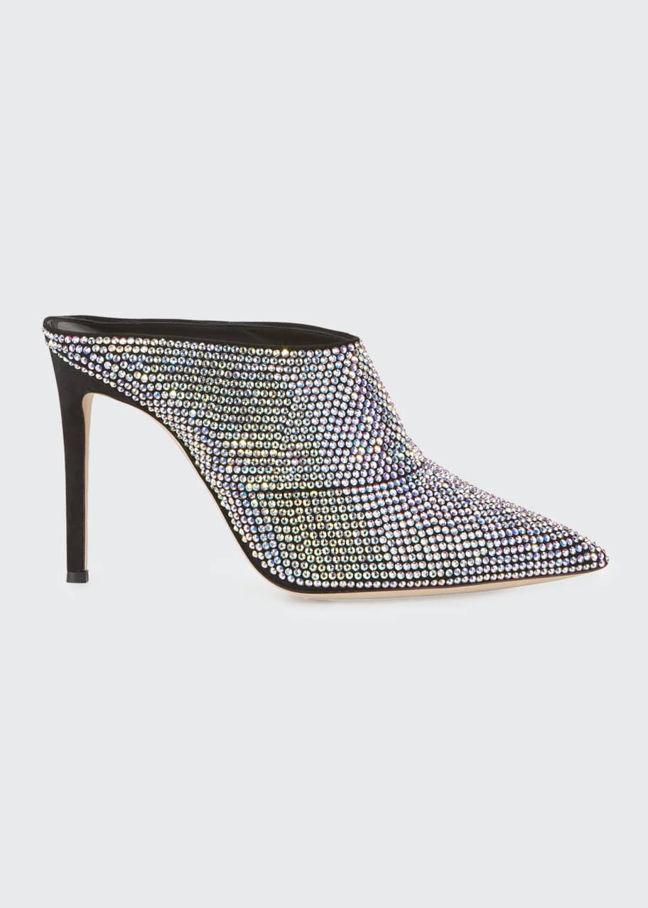 Image 1 of 1: Crystal Slide Pointed Mules