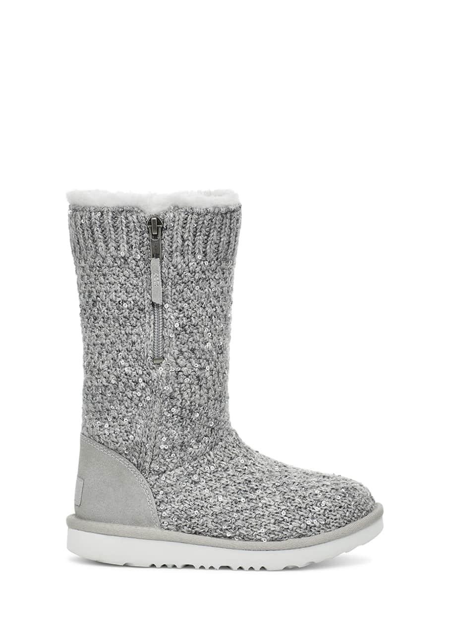 UGG Metallic Sequin Knit Tall Boots Toddler Kids Bergdorf Goodman