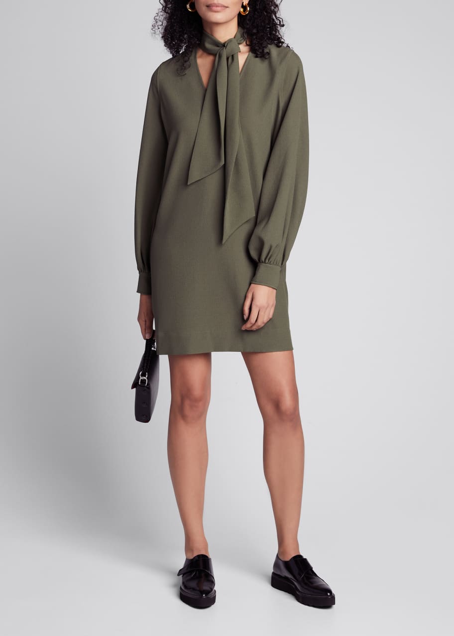 Ganni heavy clearance crepe dress
