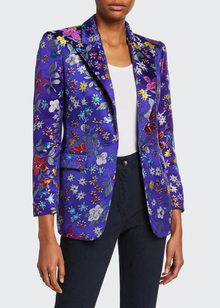Image 1 of 1: Small Floral Brocade Jacket