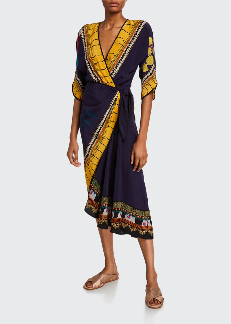 Etro Garden of Eden Draped Side Dress Bergdorf Goodman