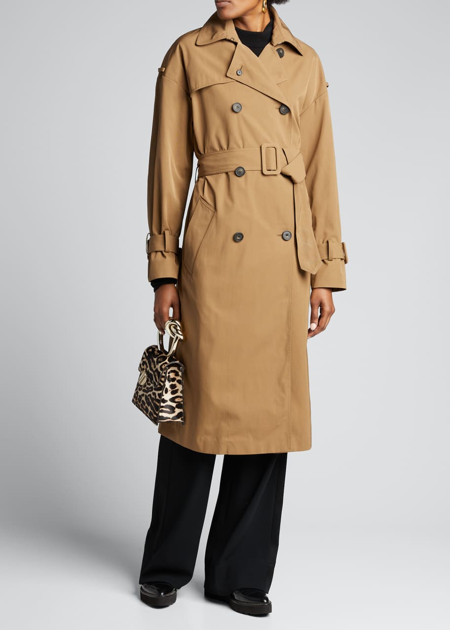 Image 1 of 1: Belted Tech Trench Coat