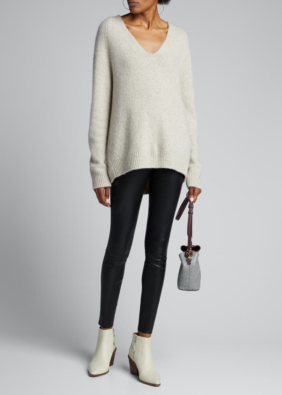 Vince, Cashmere V-Neck Tunic in Buttermilk