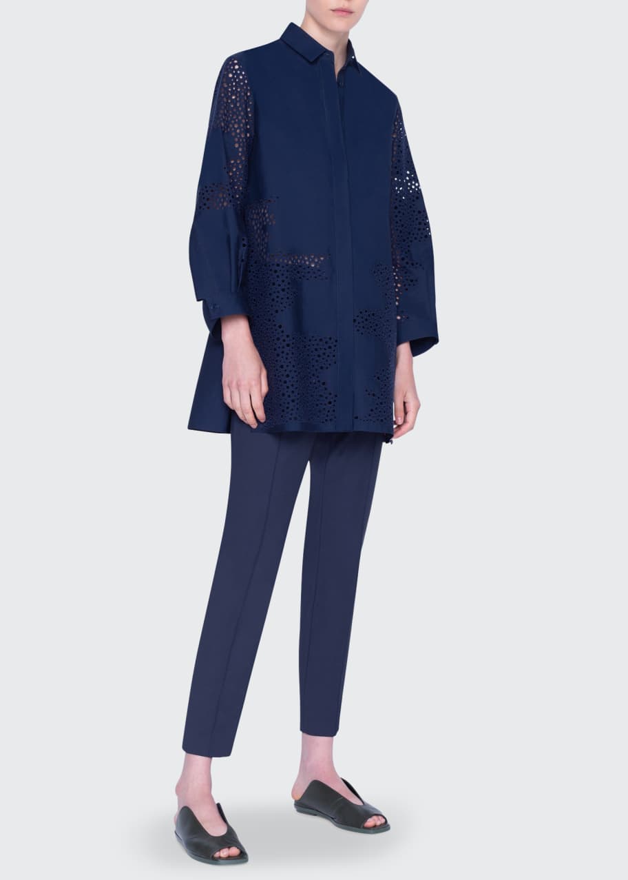 Image 1 of 1: Broderie Anglaise Tunic Blouse