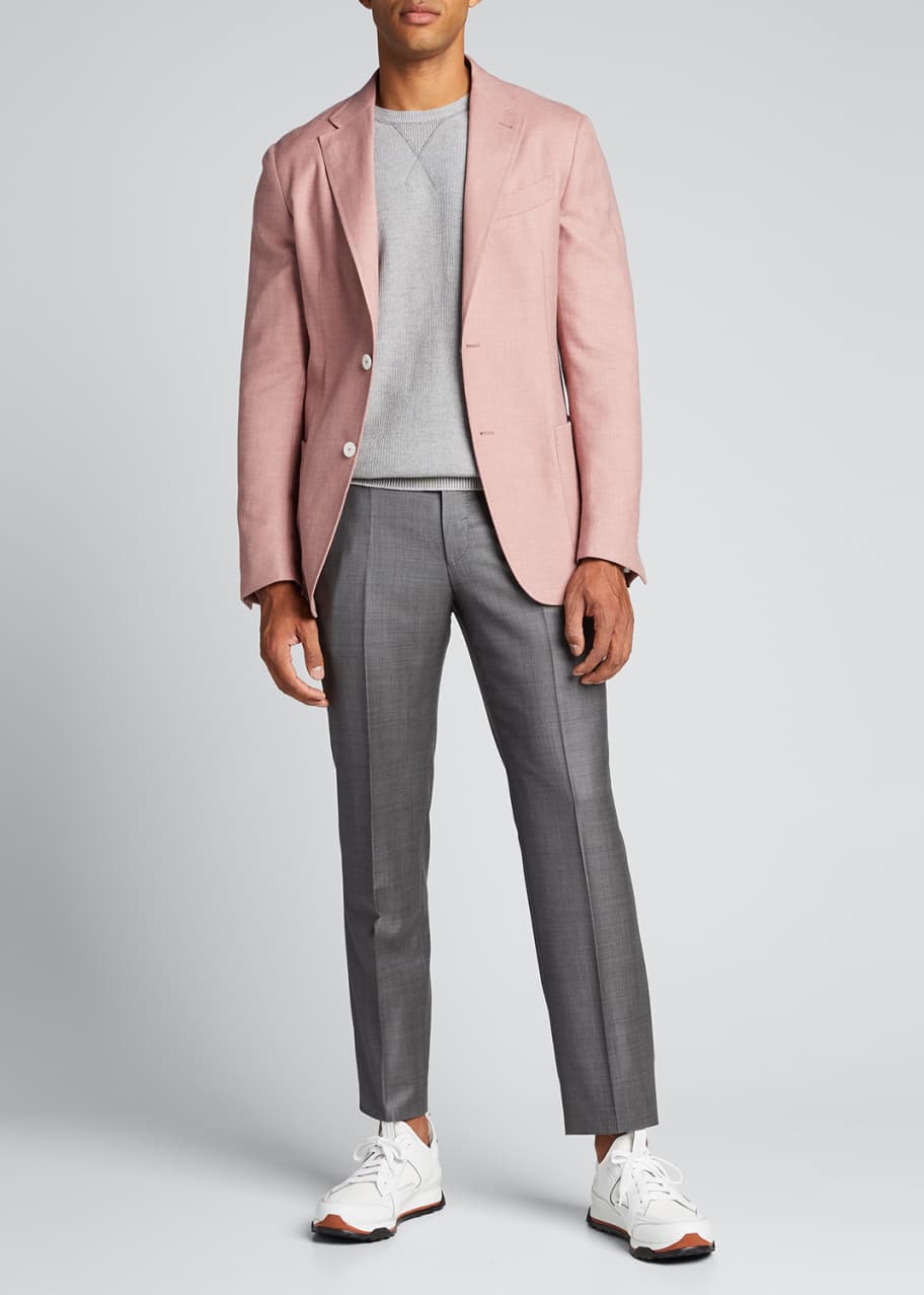 Image 1 of 1: Men's Regular-Fit Solid Wool-Blend Blazer