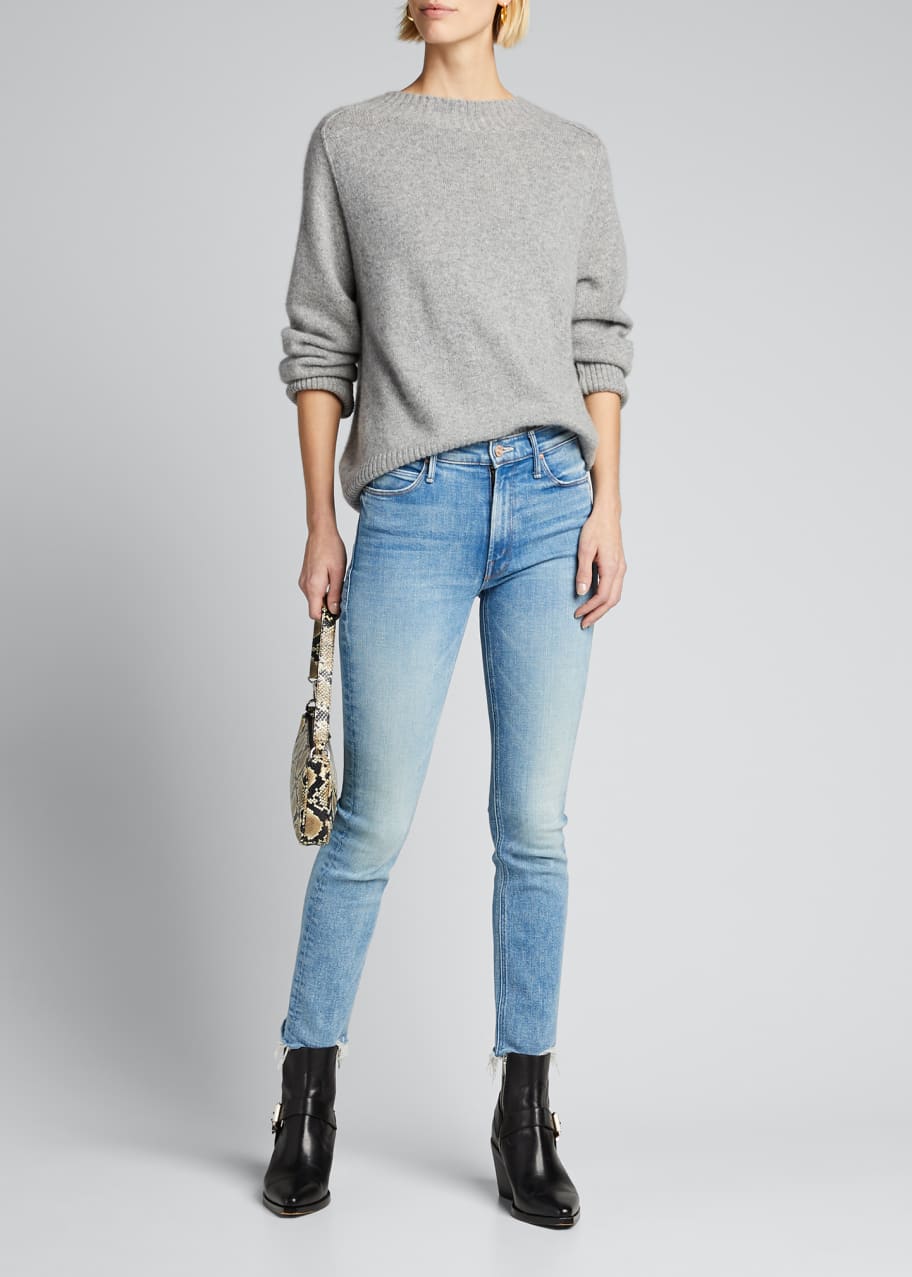 Image 1 of 1: The Mid Rise Dazzler Ankle Fray Jeans