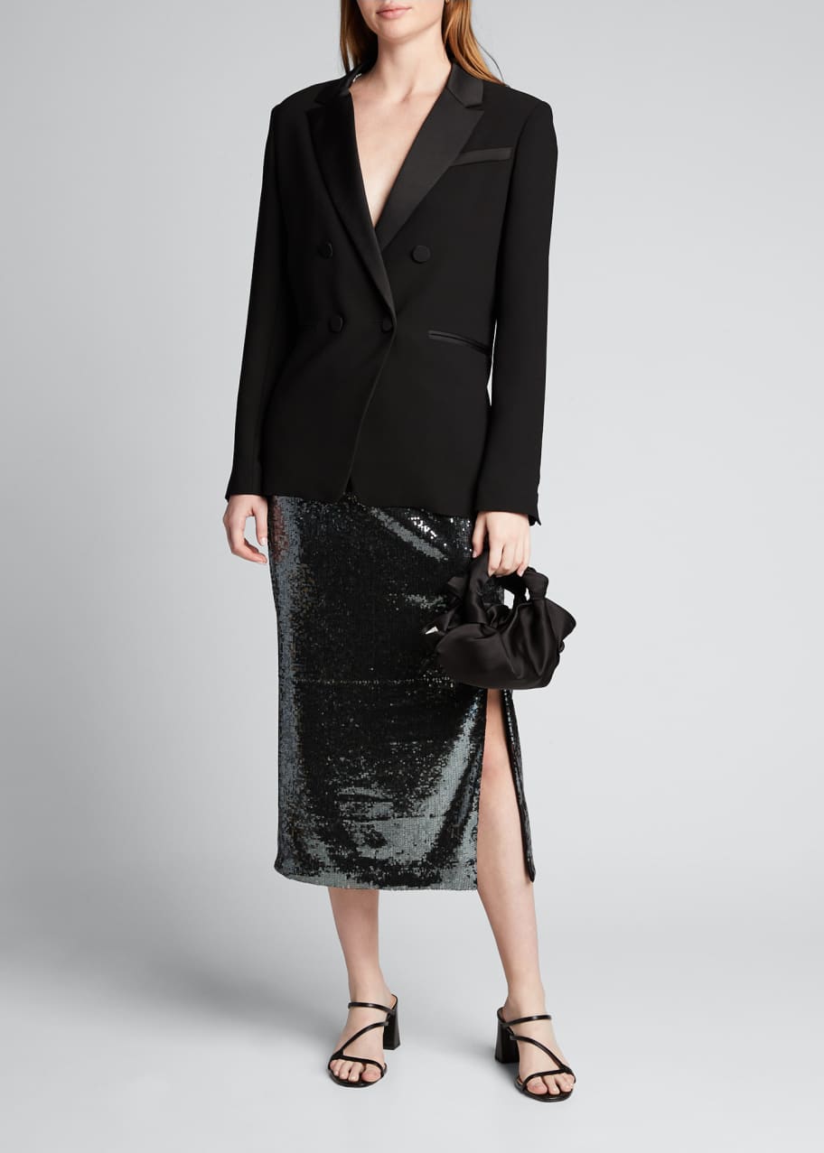 Image 1 of 1: Sequined Pencil Midi Skirt