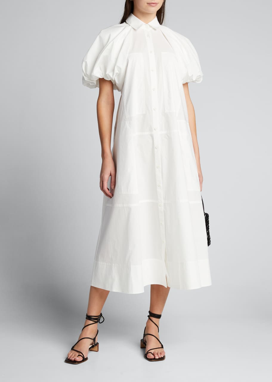 Lee mathews puff sleeve dress cheap