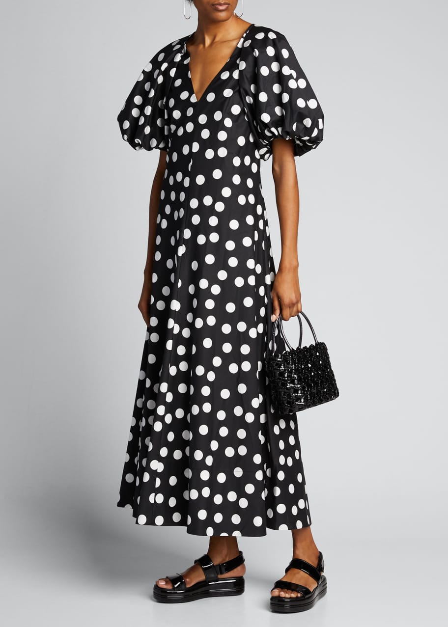 Lee mathews puff sleeve dress hotsell