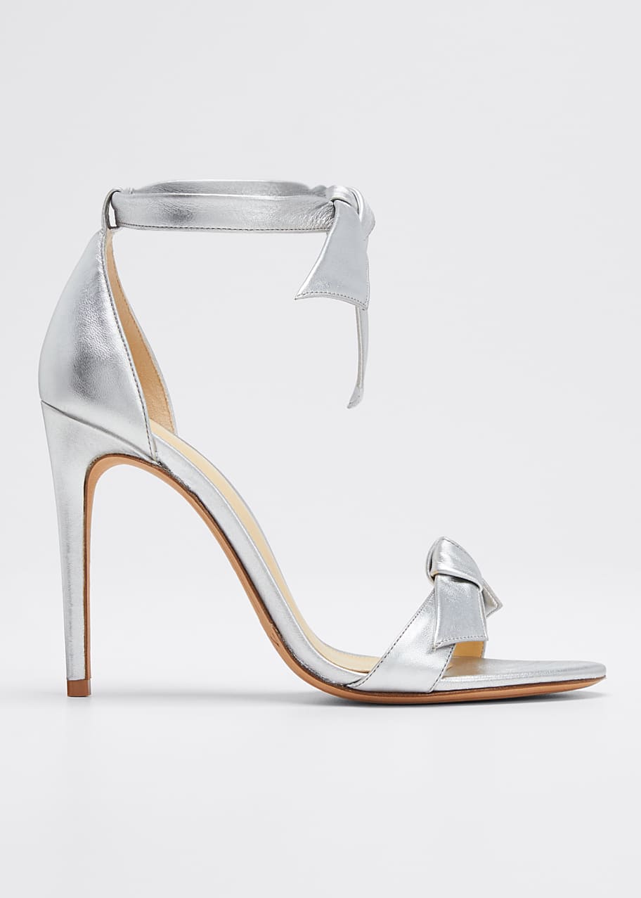 Image 1 of 1: Clarita Tie Metallic Leather Sandals