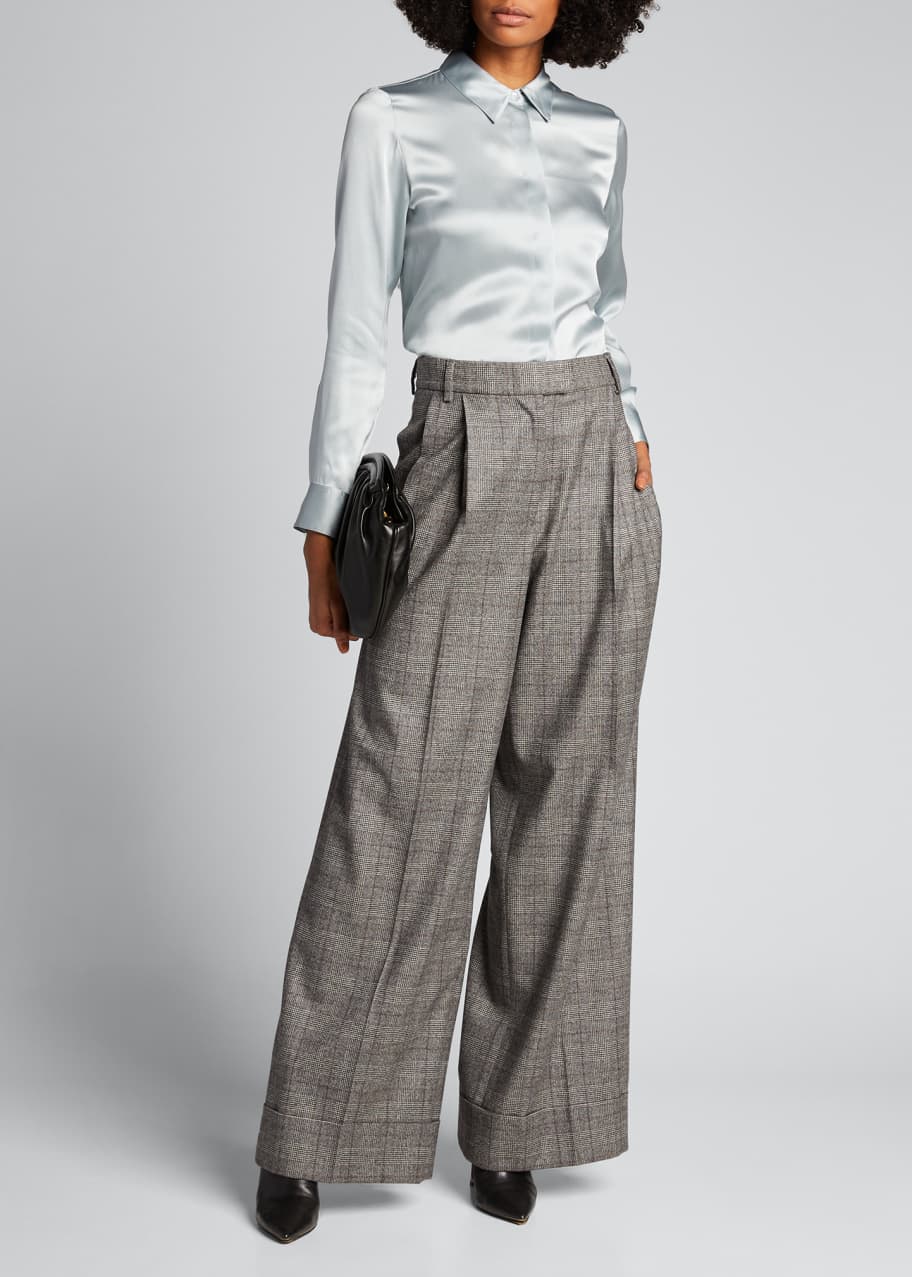 Theory Classic Straight Washed Silk Shirt Bergdorf Goodman