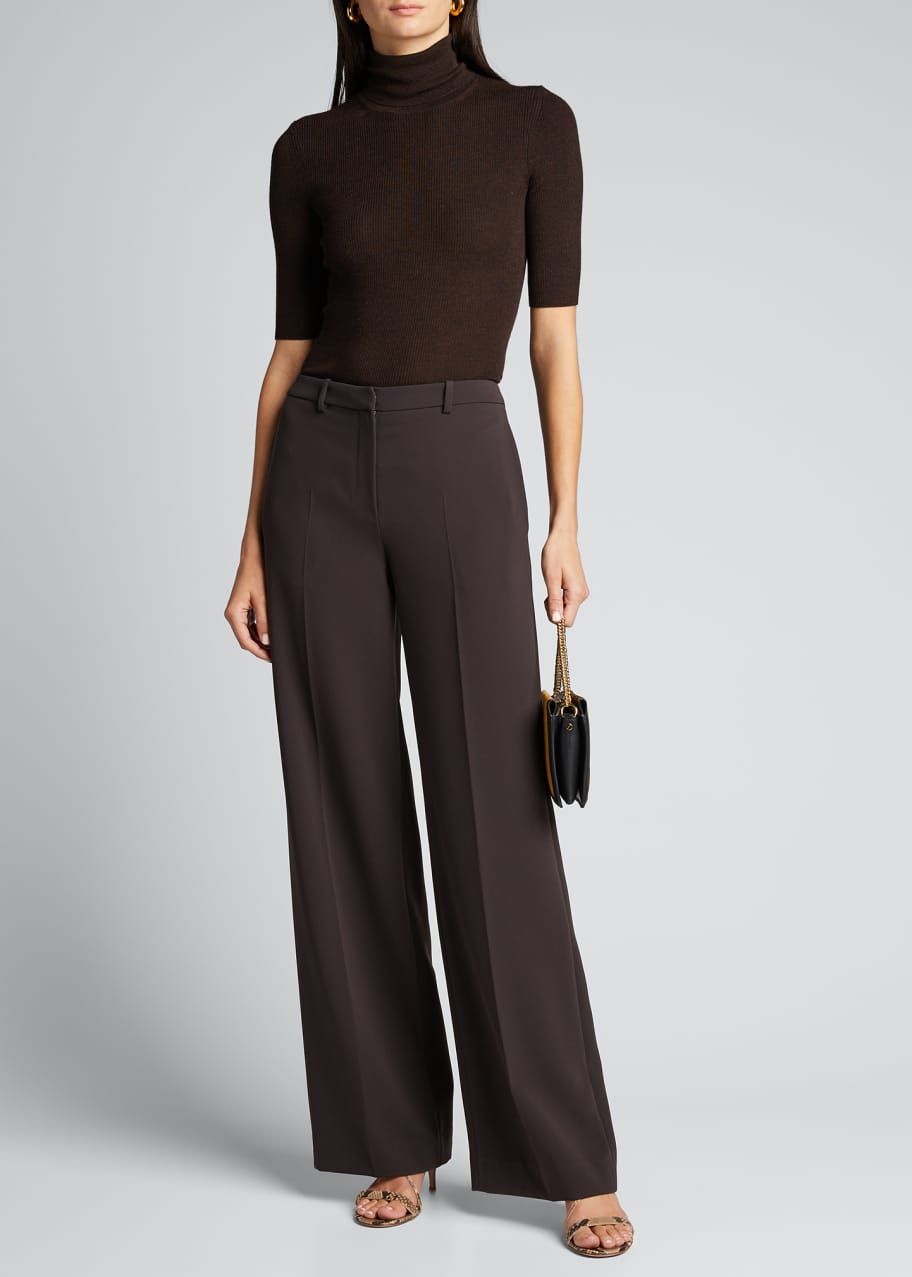 Theory Admiral Crepe Wide Leg Trousers Bergdorf Goodman