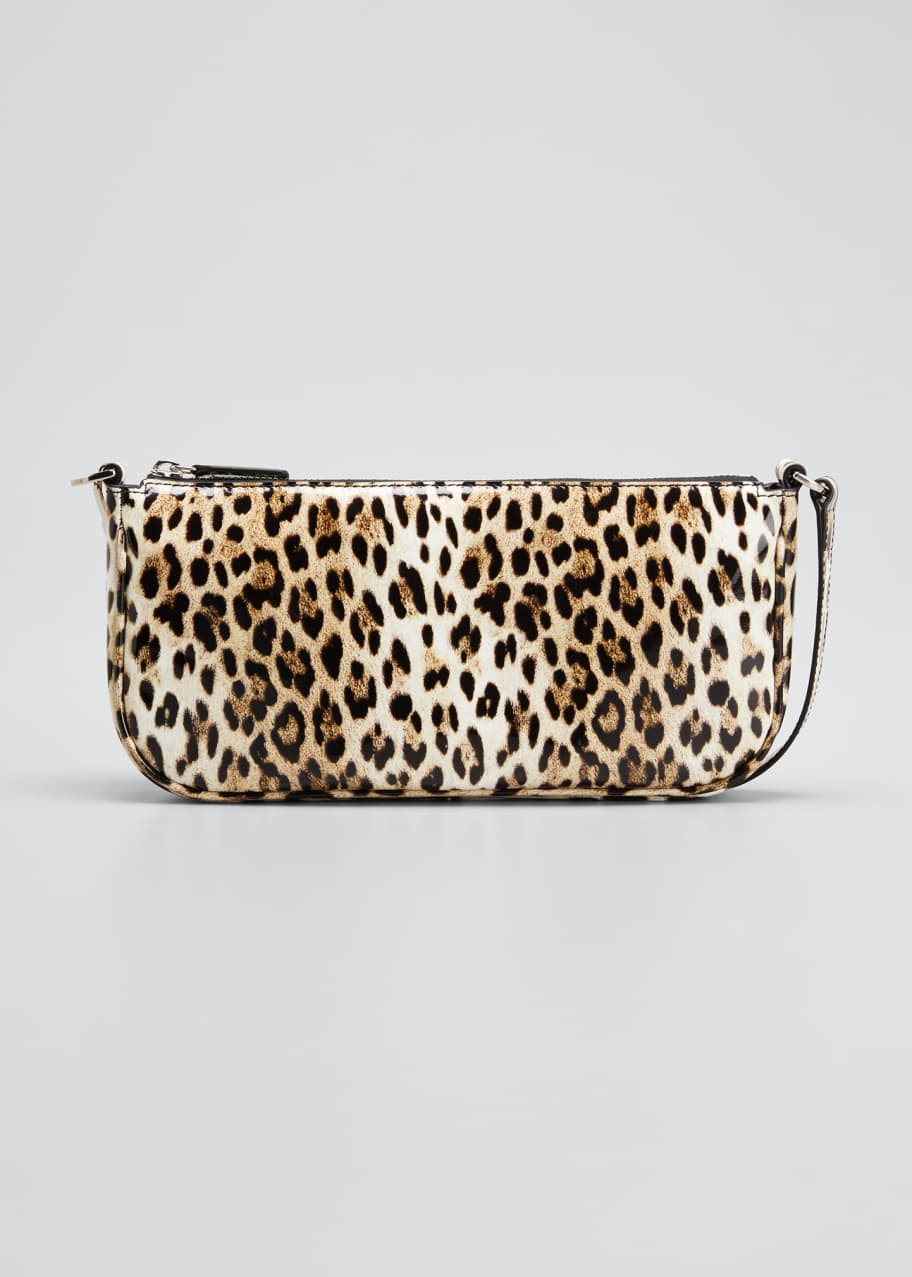 Image 1 of 1: Rachel Patent Leopard Shoulder Bag