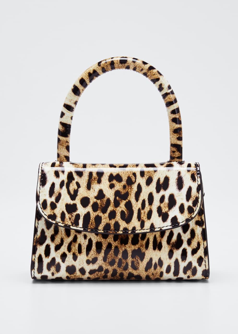 BY FAR Mini Leopard-Print Leather Top-Handle Bag - Bergdorf Goodman