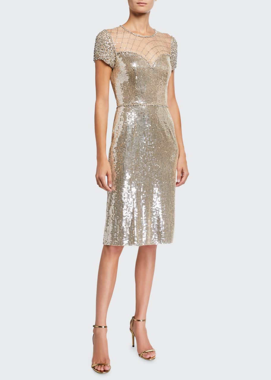 white christmas dresses Short Fitted Cocktail Dress Mini R&M Richards 4061 main image 0