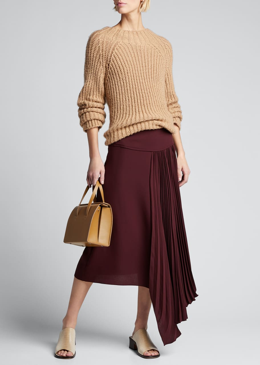 Image 1 of 1: Selma Asymmetrical Silk Crepe Skirt