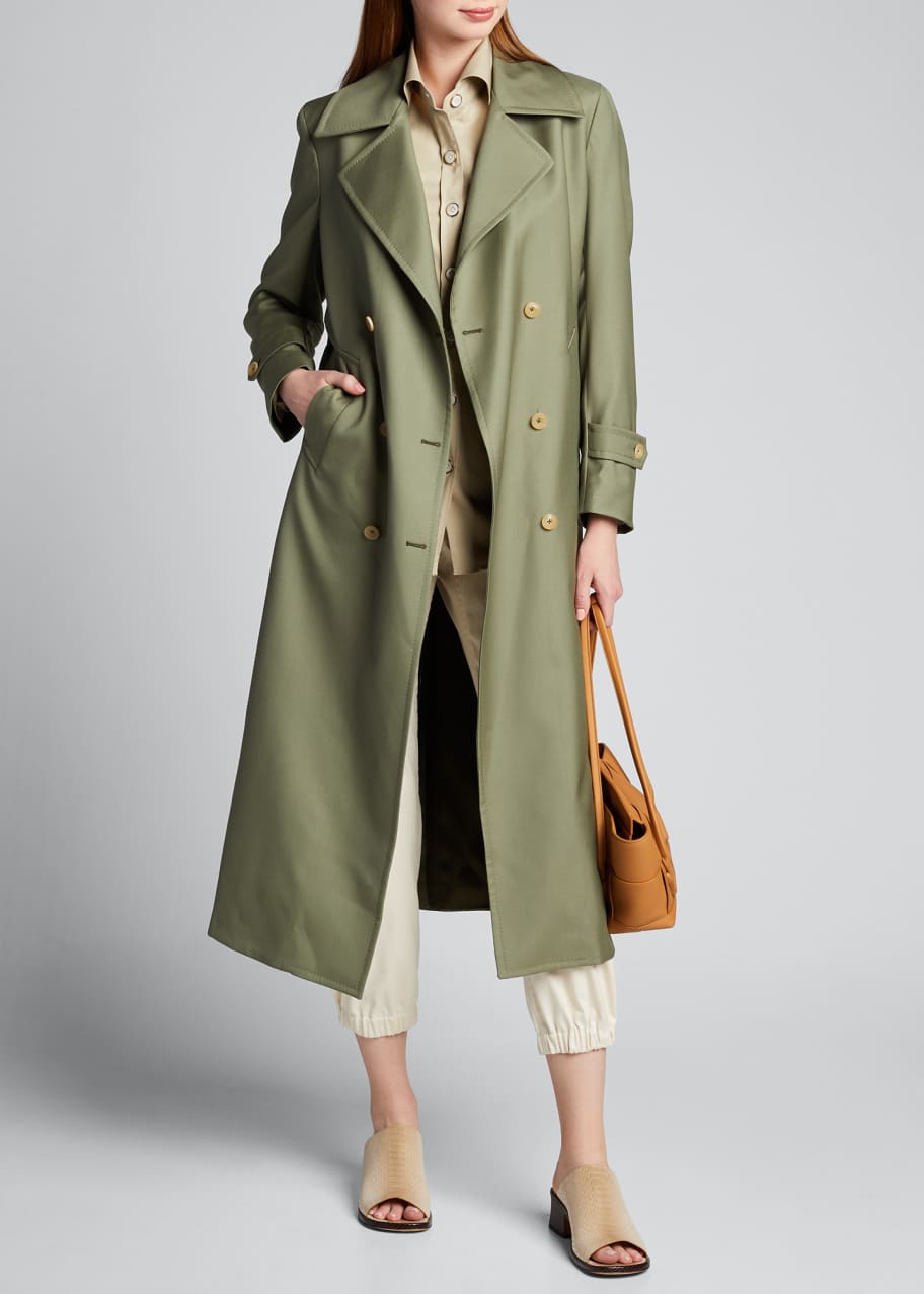 Image 1 of 1: Tailored Double-Breasted Trench Coat