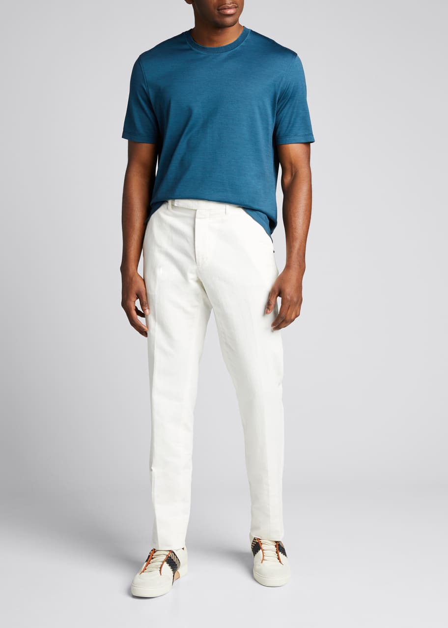 Image 1 of 1: Men's Leggerissimo Cotton-Silk Regular-Fit Shirt