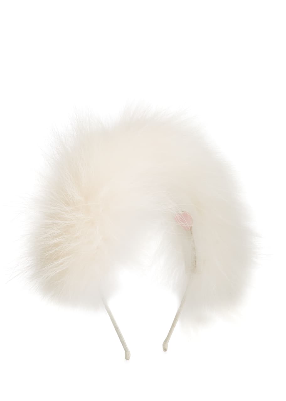 Image 1 of 1: Girl's Allover Fox Fur Headband