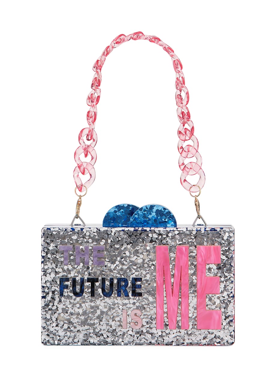 Girl s The Future Is Me Acrylic Box Clutch Bag