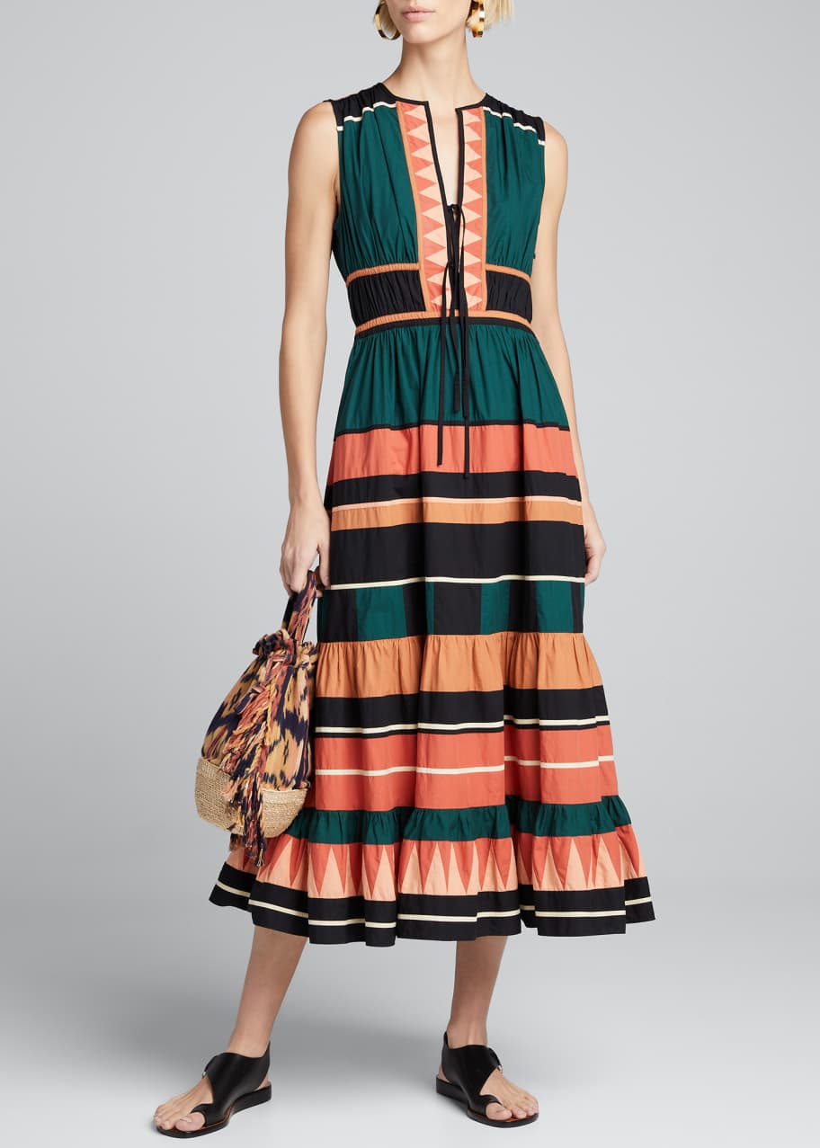 Ulla Johnson Kaiya Sleeveless Striped Long Dress Bergdorf Goodman