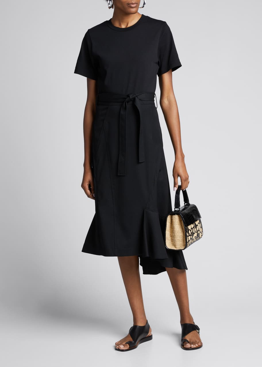 phillip lim t shirt dress 3.1 Phillip Lim Belted Wool Combo T-Shirt Dress