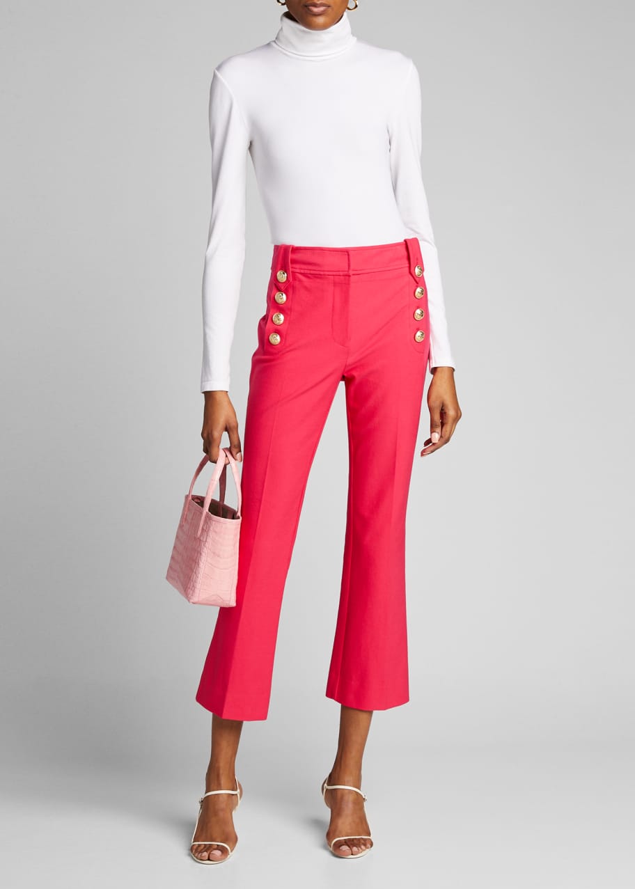 Image 1 of 1: Robertson Cropped Flare Trousers with Sailor Buttons