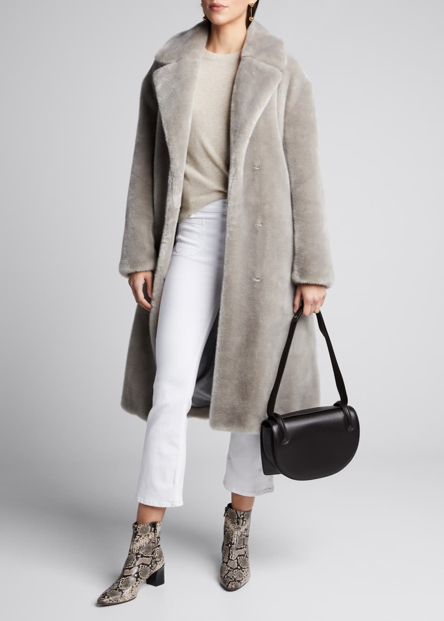 Tibi oversized faux fur coat on sale