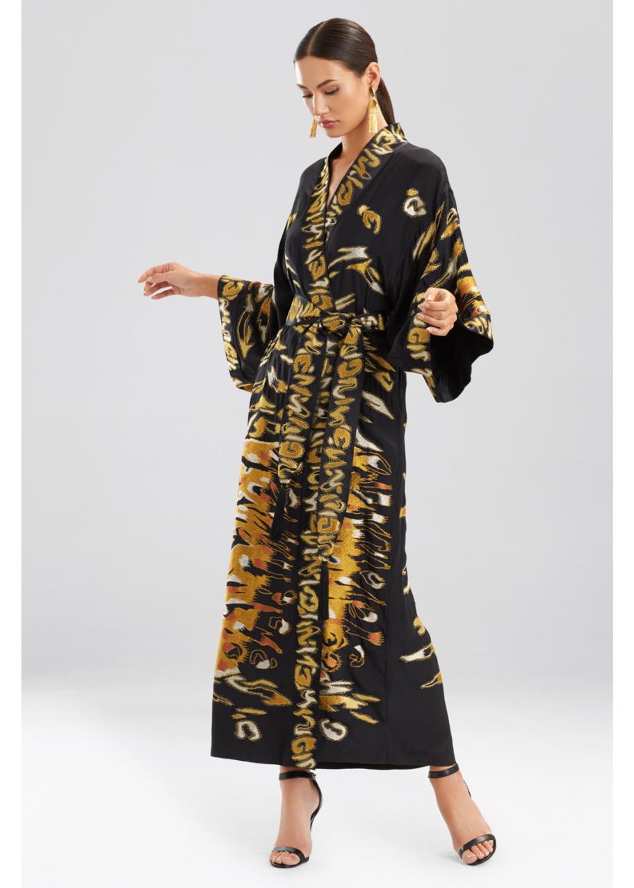 Josie Natori Tiger Stripes Robe - Bergdorf Goodman