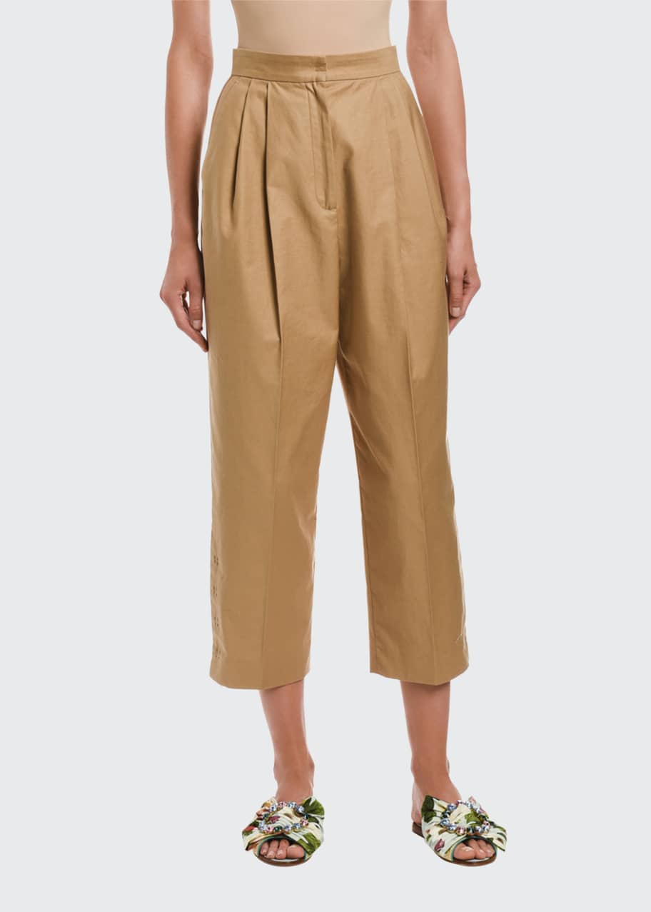 Image 1 of 1: High-Rise Relaxed Cropped Pants