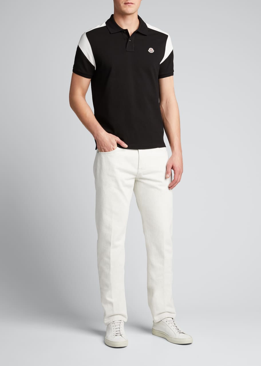 Image 1 of 1: Men's Colorblock Jersey Polo Shirt