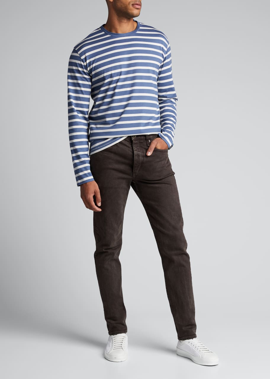 Image 1 of 1: Men's Henry Striped Long-Sleeve T-Shirt