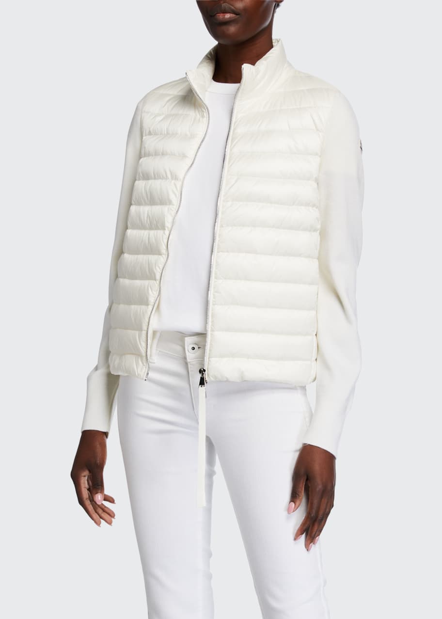 Moncler knit & down combo cardigan 2025
