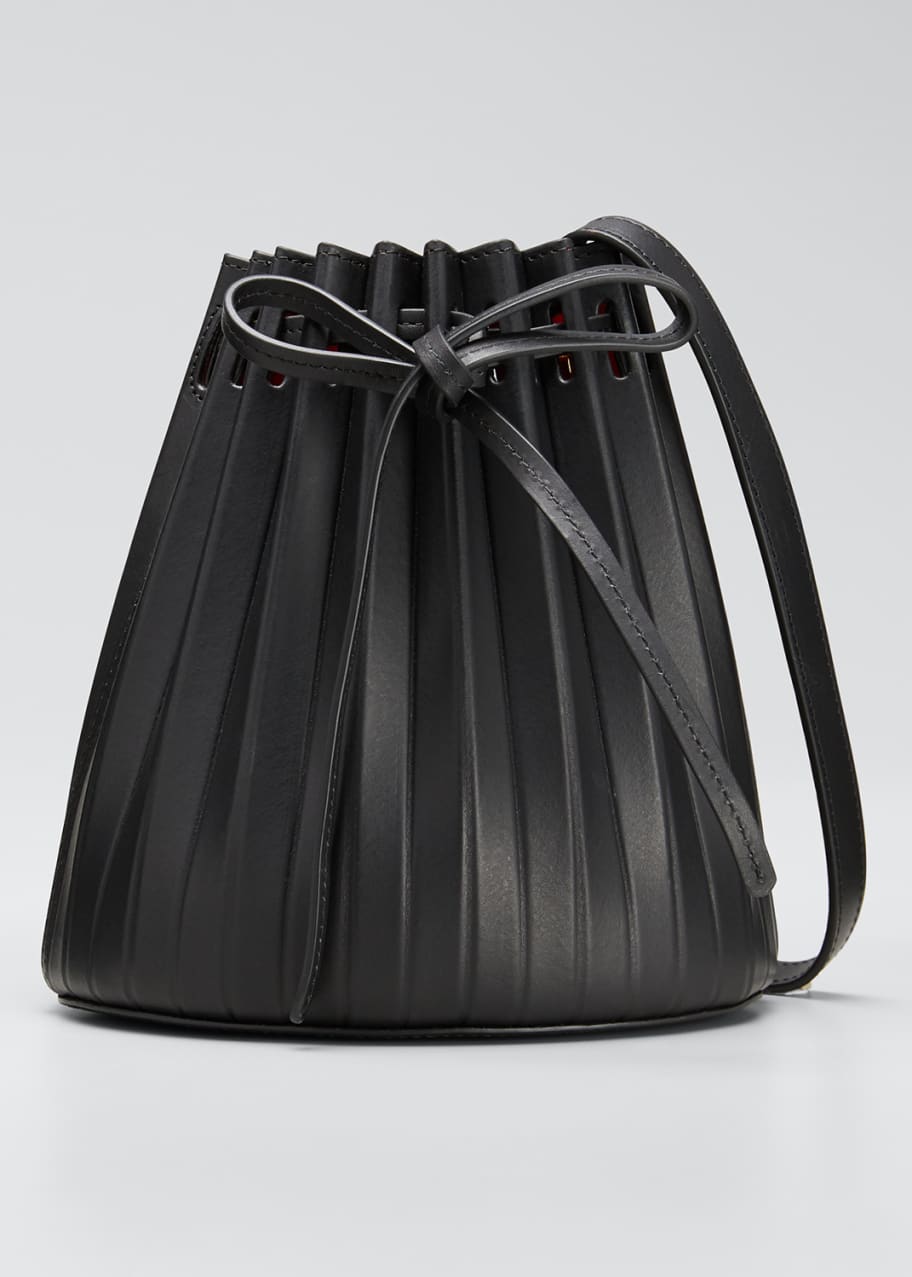 Mansur Gavriel Mini Pleated Vegetable-Tanned Bucket Bag - Bergdorf Goodman