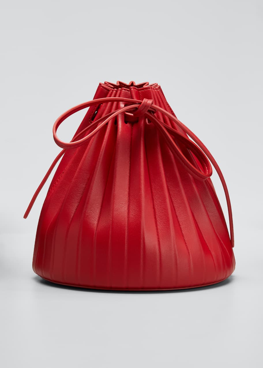 Mini pleated bucket bag shop