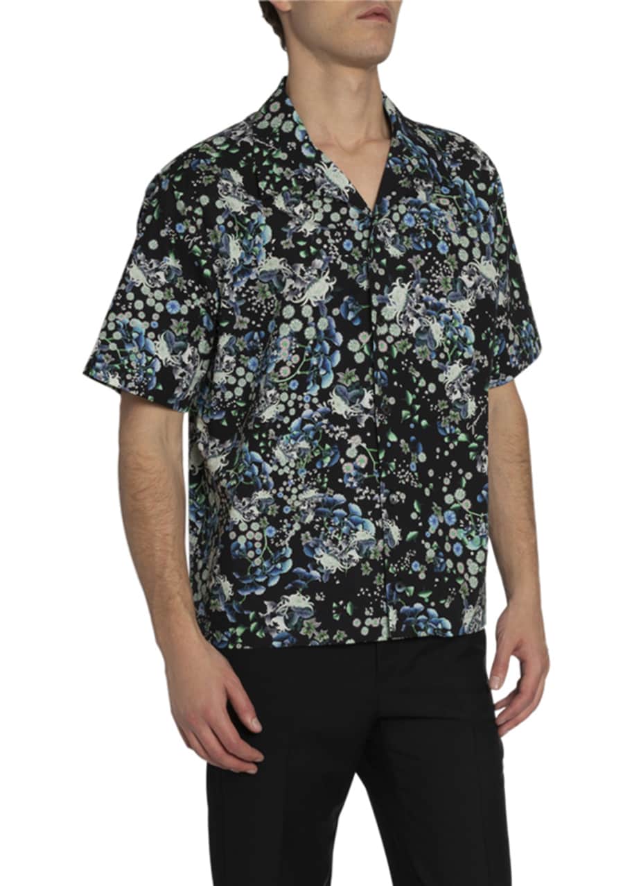 Givenchy Men s Floral Print Hawaiian Shirt Bergdorf Goodman