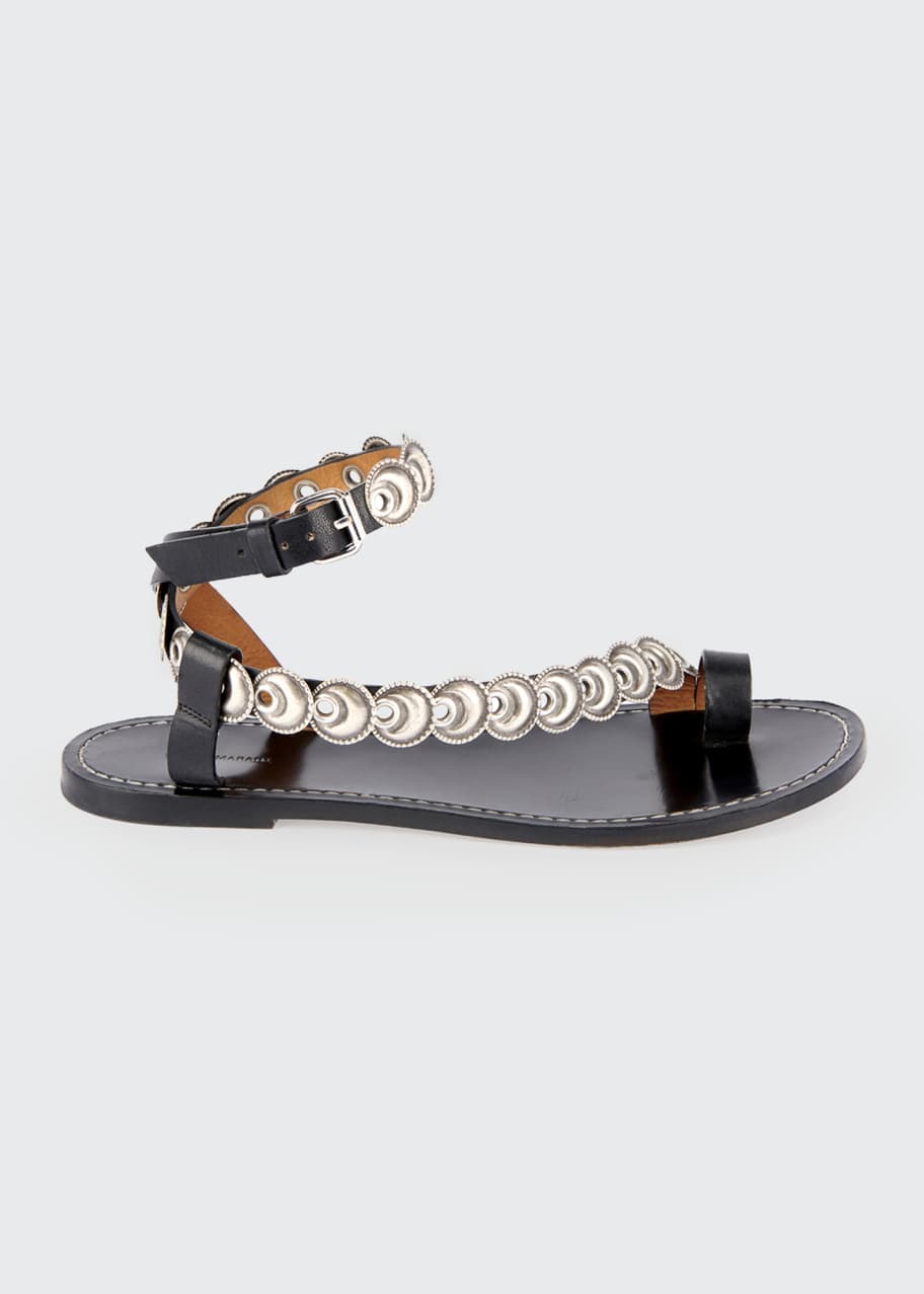 Image 1 of 1: Ermony Flat Metal Sandals