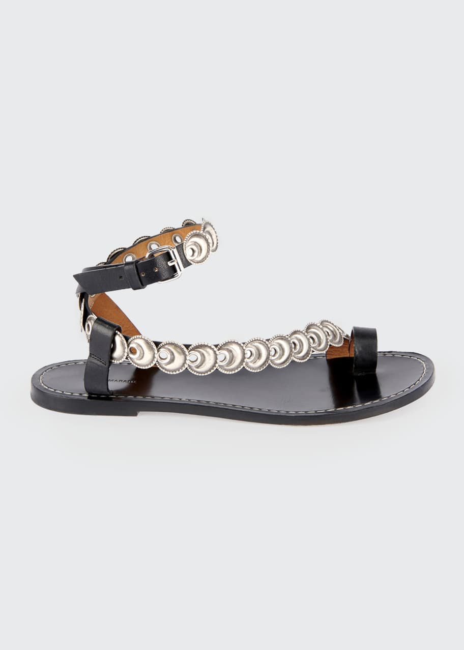 Isabel Marant Ermony Flat Metal Sandals Bergdorf Goodman