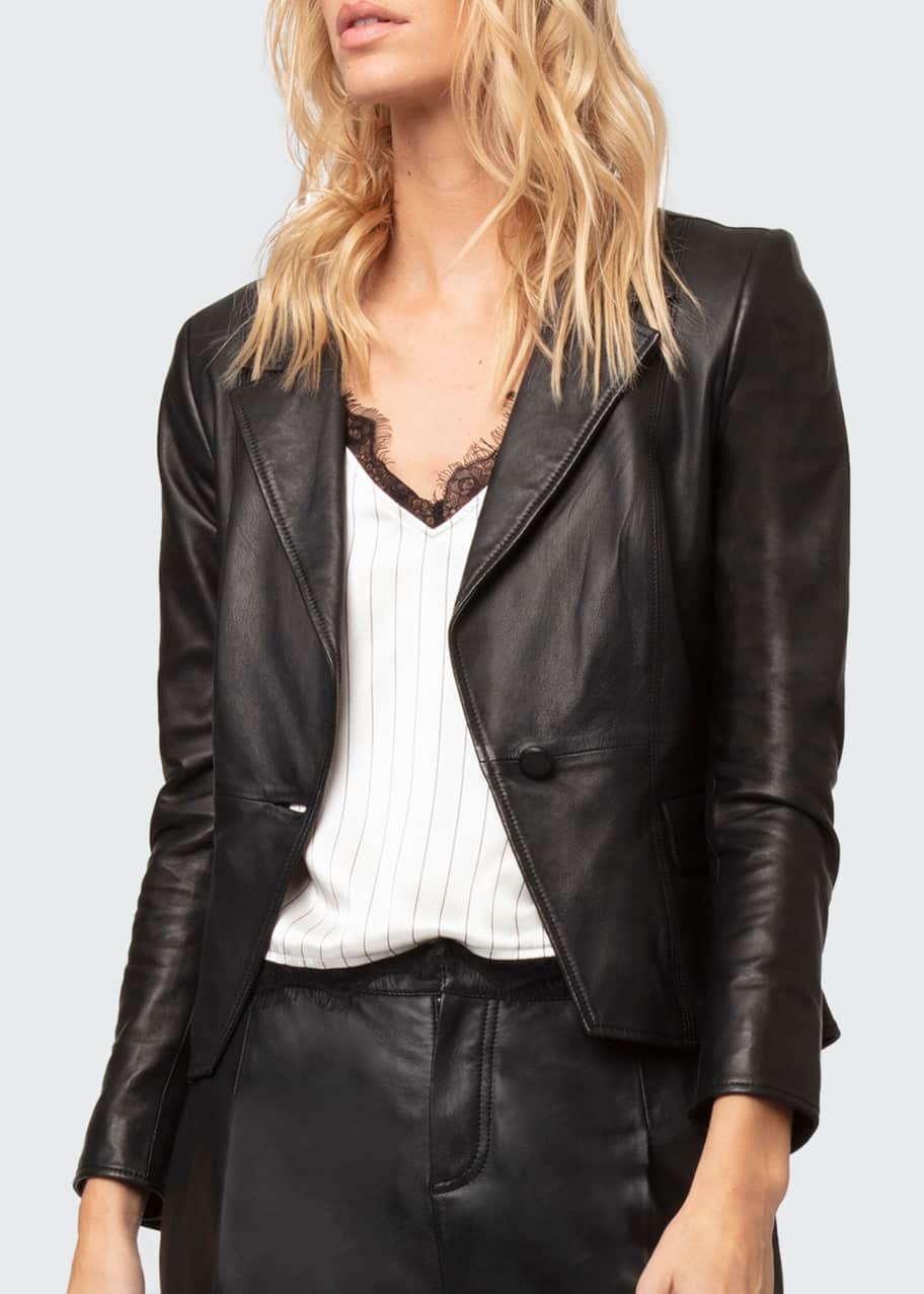 Image 1 of 1: Bianca Leather Blazer