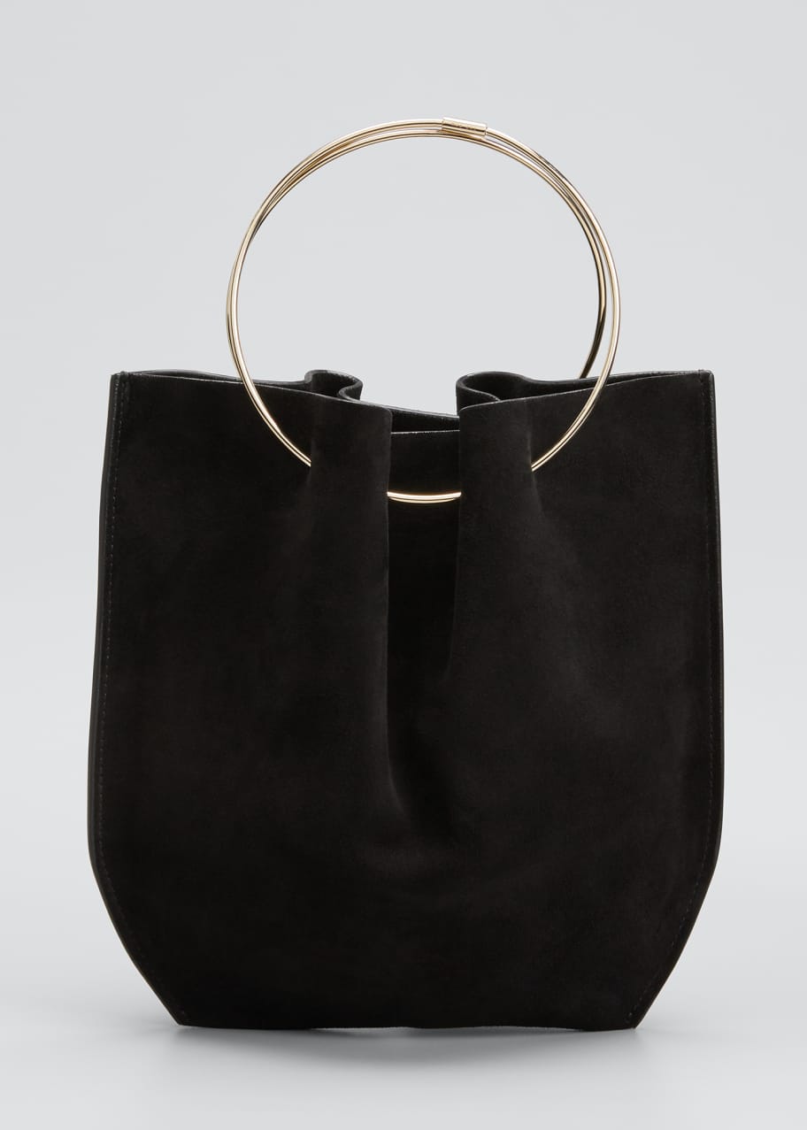Image 1 of 1: Flat Micro Circle Bag in Suede