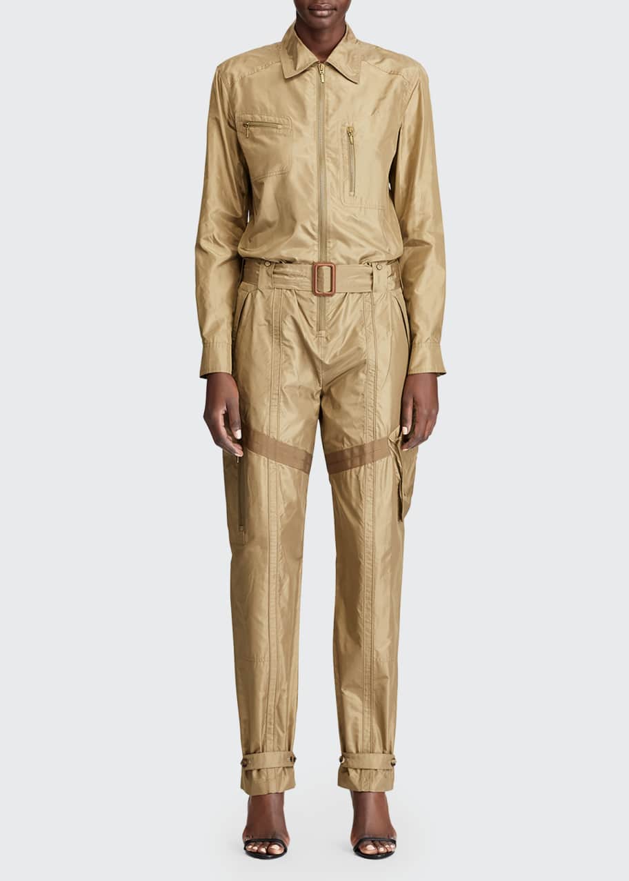 Ralph Lauren Collection Aden Silk Taffeta Jumpsuit - Bergdorf Goodman