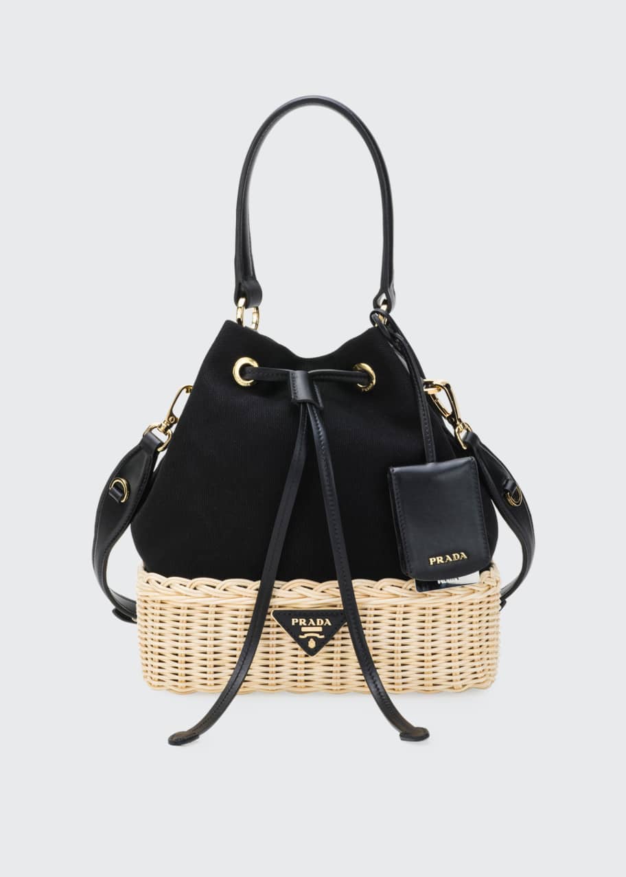 バッグ PRADA 2Way Canapa Bucket Shoulder Bag Prada Midollino Canapa Bucket Bag - Bergdorf Goodman